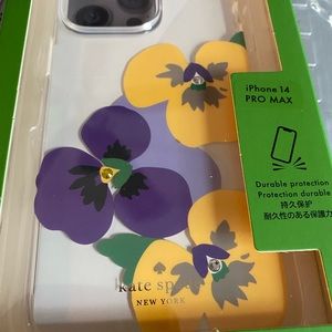Kate Spade Jeweled Pansy iPhone 14 Pro Max Case NWT